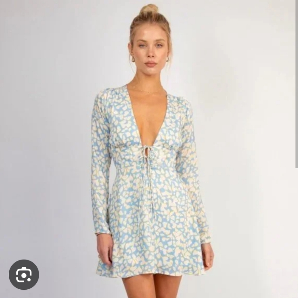 RESA Willa Mini Dress in Colourway Sky Womens Event Fun Dress Colourful